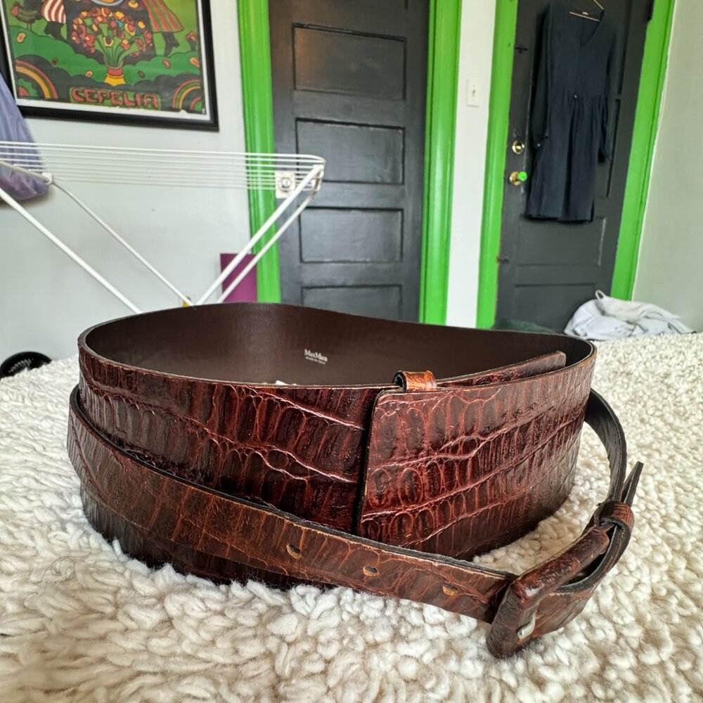 Vintage MaxMara Crocodile Skin Belt